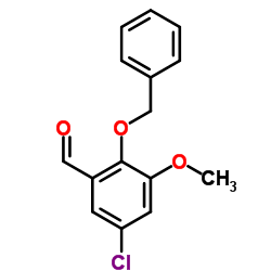 2-(Benzyloxy)-5-chloro-3-methoxybenzaldehyde结构式