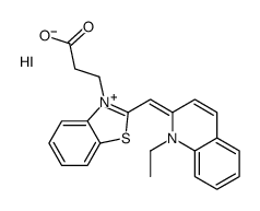 3-[2-[(1-ethylquinolin-1-ium-2-yl)methylidene]-1,3-benzothiazol-3-yl]propanoic acid,iodide结构式