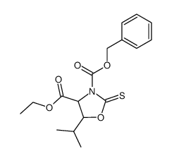 5c-isopropyl-2-thioxo-oxazolidine-3,4r-dicarboxylic acid 3-benzyl ester 4-ethyl ester结构式