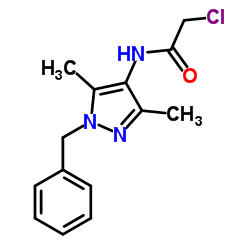 N-(1-BENZYL-3,5-DIMETHYL-1H-PYRAZOL-4-YL)-2-CHLORO-ACETAMIDE结构式