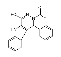 2-acetyl-1-phenyl-3,5-dihydro-1H-pyridazino[4,5-b]indol-4-one结构式