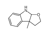 3,3a,8,8a-Tetrahydro-3a-methyl-2H-furo[2,3-b]indole结构式