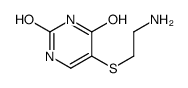 5-(2-aminoethylsulfanyl)-1H-pyrimidine-2,4-dione结构式