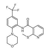 2-methylsulfanyl-N-[2-morpholin-4-yl-5-(trifluoromethyl)phenyl]pyridine-3-carboxamide Structure