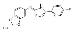 N-(1,3-benzodioxol-5-yl)-4-(4-fluorophenyl)-1,3-thiazol-2-amine,hydrobromide Structure