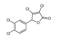 3,4-dichloro-2-(3,4-dichlorophenyl)-2H-furan-5-one结构式