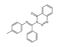 3-[N-(4-methylphenyl)-C-phenylcarbonimidoyl]-1,2,3-benzotriazin-4-one Structure