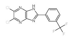 5,6-dichloro-2-(3-(trifluoromethyl)phenyl)-1H-imidazo[4,5-b]pyrazine structure