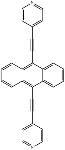 9,10-双(吡啶-4-基乙炔基)蒽结构式