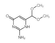 2-amino-6-(dimethoxymethyl)-1H-pyrimidin-4-one Structure