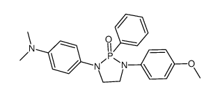 4-[3-(4-methoxy-phenyl)-2-oxo-2-phenyl-2λ5-[1,3,2]diazaphospholidin-1-yl]-N,N-dimethyl-aniline结构式