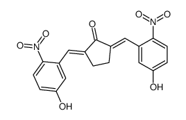 2,5-bis[(5-hydroxy-2-nitrophenyl)methylidene]cyclopentan-1-one Structure