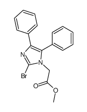 methyl 2-(2-bromo-4,5-diphenylimidazol-1-yl)acetate结构式