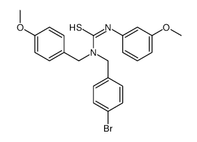 1-[(4-bromophenyl)methyl]-3-(3-methoxyphenyl)-1-[(4-methoxyphenyl)methyl]thiourea Structure