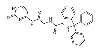 N-(N-trityl-glycyl)-glycine 2-oxo-1,2-dihydro-pyrimidin-4-ylamide结构式
