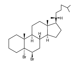 5,6β-dibromo-5α-cholestane Structure