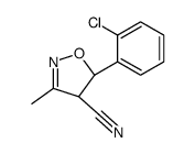 (4S,5R)-5-(2-chlorophenyl)-3-methyl-4,5-dihydro-1,2-oxazole-4-carbonitrile结构式