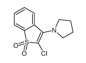 2-chloro-3-pyrrolidin-1-yl-1-benzothiophene 1,1-dioxide结构式