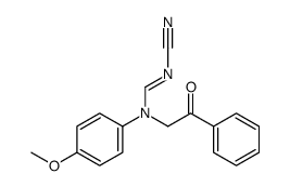 N'-cyano-N-(4-methoxyphenyl)-N-phenacylmethanimidamide Structure