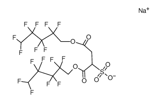 (Sodiooxysulfonyl)succinic acid bis(2,2,3,3,4,4,5,5-octafluoropentyl) ester Structure