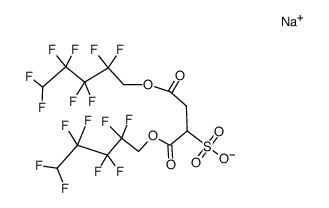 (Sodiooxysulfonyl)succinic acid bis(2,2,3,3,4,4,5,5-octafluoropentyl) ester structure