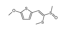 E-1-Methylsulfinyl-1-methylthio-2-(5-methoxy-2-thienyl)-ethen Structure