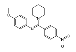 N-(4-methoxyphenyl)-1-(4-nitrophenyl)-1-piperidin-1-ylmethanimine Structure