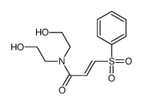 3-(benzenesulfonyl)-N,N-bis(2-hydroxyethyl)prop-2-enamide结构式