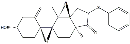 3β-Hydroxy-16-(phenylthio)androst-5-en-17-one Structure