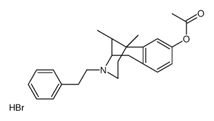 6,11-dimethyl-3-phenethyl-1,2,3,4,5,6-hexahydro-2,6-methanobenzo[d]azocin-8-yl acetate hydrobromide Structure