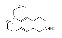 Isoquinoline,6,7-diethoxy-1,2,3,4-tetrahydro-, hydrochloride (1:1) Structure