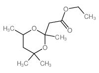 1,3-Dioxane-2-aceticacid, 2,4,6,6-tetramethyl-, ethyl ester structure