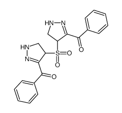 [4-[(3-benzoyl-4,5-dihydro-1H-pyrazol-4-yl)sulfonyl]-4,5-dihydro-1H-pyrazol-3-yl]-phenylmethanone Structure