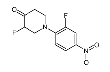 3-fluoro-1-(2-fluoro-4-nitrophenyl)piperidin-4-one结构式