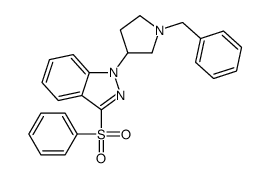 3-(benzenesulfonyl)-1-(1-benzylpyrrolidin-3-yl)indazole结构式