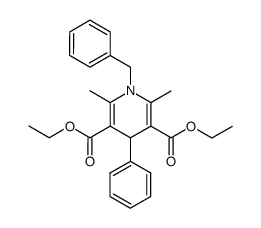 N-benzyl-3,5-dicarbethoxy-2,6-dimethyl-4-phenyl-1,4-dihydropyridine结构式