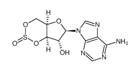 9-(3,5-O-sulfinyl-β-D-xylofuranosyl)adenine Structure