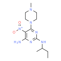 N~2~-(butan-2-yl)-6-(4-methylpiperazin-1-yl)-5-nitropyrimidine-2,4-diamine Structure
