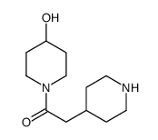 1-(4-hydroxypiperidin-1-yl)-2-piperidin-4-ylethanone结构式
