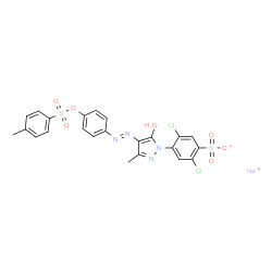 sodium 2,5-dichloro-4-[4,5-dihydro-3-methyl-4-[[4-[(p-tolylsulphonyl)oxy]phenyl]azo]-5-oxo-1H-pyrazol-1-yl]benzenesulphonate picture