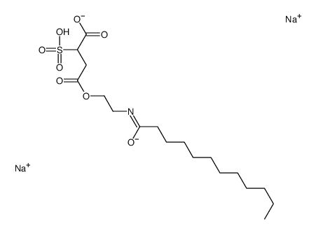 disodium 4-[2-[(1-oxododecyl)amino]ethyl] 2-sulphonatosuccinate结构式