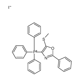 (5-methylsulfanyl-2-phenyl-1,3-oxazol-4-yl)-triphenylphosphanium,iodide Structure