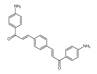 1-(4-aminophenyl)-3-[4-[3-(4-aminophenyl)-3-oxoprop-1-enyl]phenyl]prop-2-en-1-one结构式