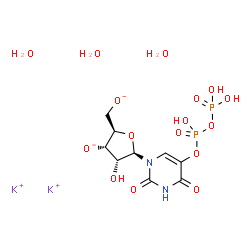 Uridine 5-(trihydrogen diphosphate), dipotassium salt, trihydrate structure