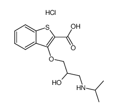 1-(3-(2-Carboxy)benzo[b]thienyloxy)-3-isopropylamino-2-propanol Hydrochloride Structure