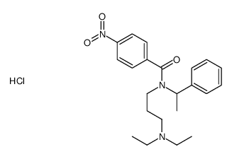 N-[3-(diethylamino)propyl]-4-nitro-N-(1-phenylethyl)benzamide,hydrochloride Structure