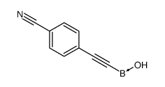 2-(4-cyanophenyl)ethynyl-hydroxyboron Structure