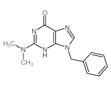 6H-Purin-6-one,2-(dimethylamino)-1,9-dihydro-9-(phenylmethyl)-结构式