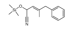 4-methyl-5-phenyl-2-((trimethylsilyl)oxy)pent-3-enenitrile结构式