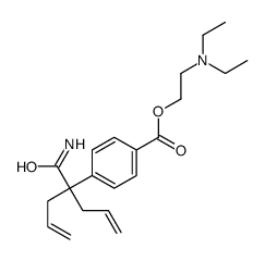 2-(diethylamino)ethyl 4-(4-carbamoylhepta-1,6-dien-4-yl)benzoate结构式